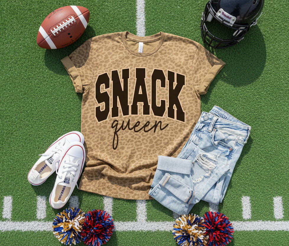 Snack Queen Leopard Tee