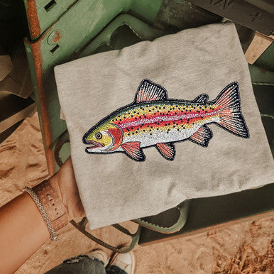 Faux Rhinestone Rainbow Trout Tee
