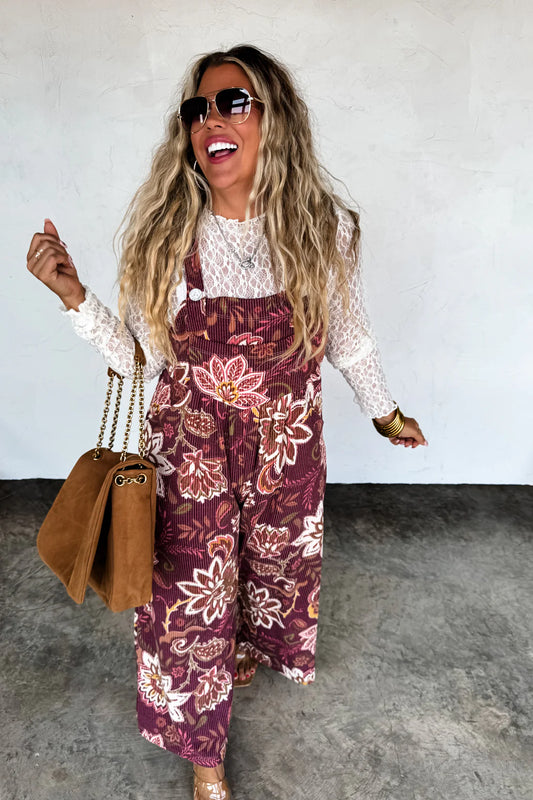 PREORDER- FALL PRINT KARLI OVERALLS