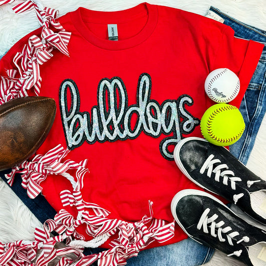 Bulldogs Sequin Patch  Tee