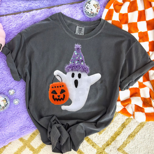 Faux Yarn Festive Ghost Tee