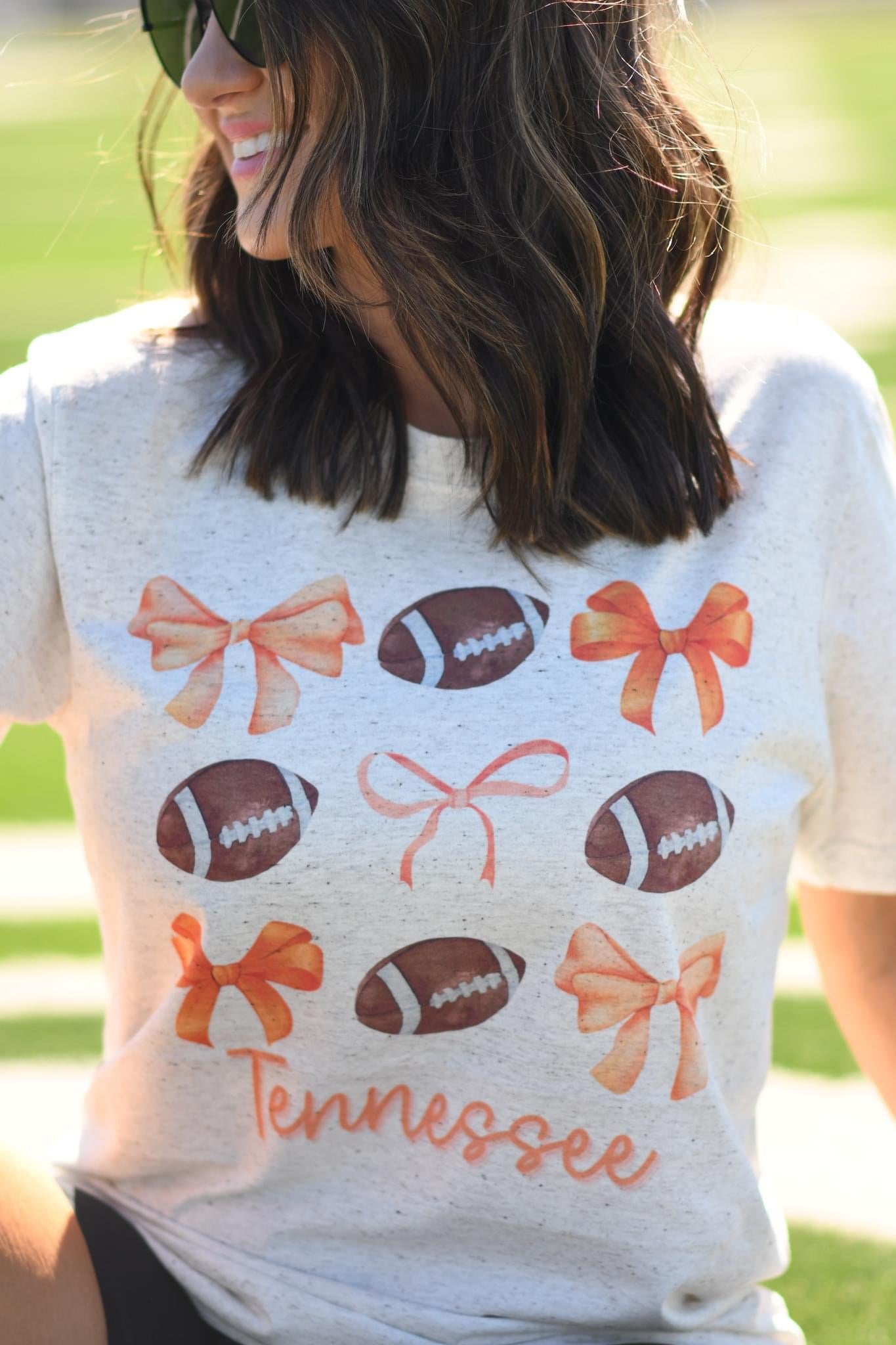 Tennessee Footballs & Bows Tee