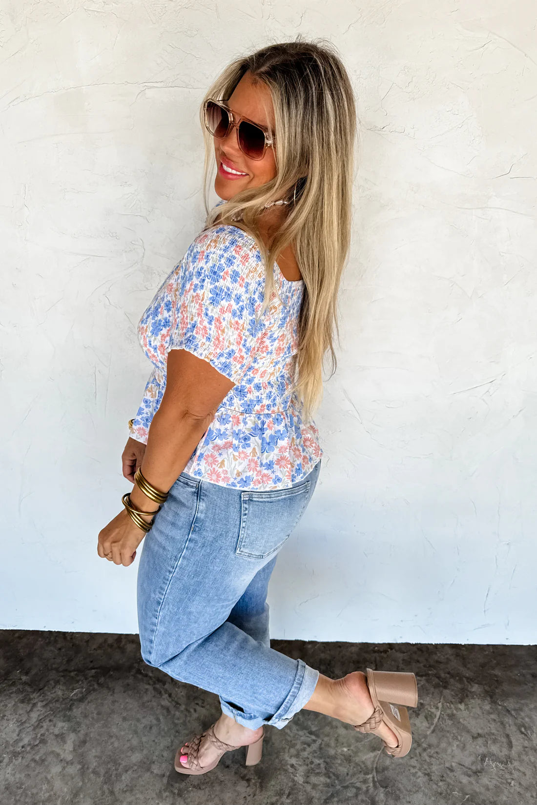 PREORDER- ESSIE FLORAL SMOCKED TOP
