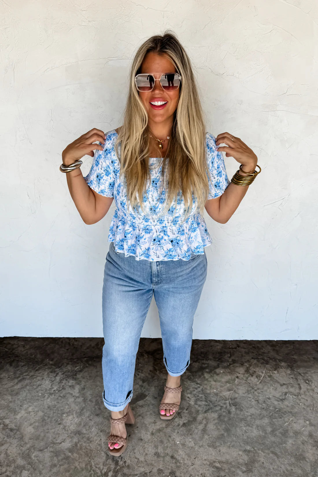 PREORDER- ESSIE FLORAL SMOCKED TOP