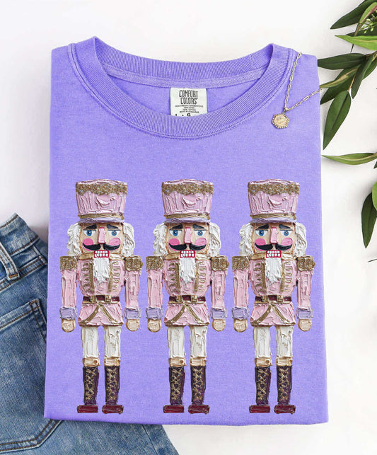 Faux Painted Pastel Nutcrackers Tee