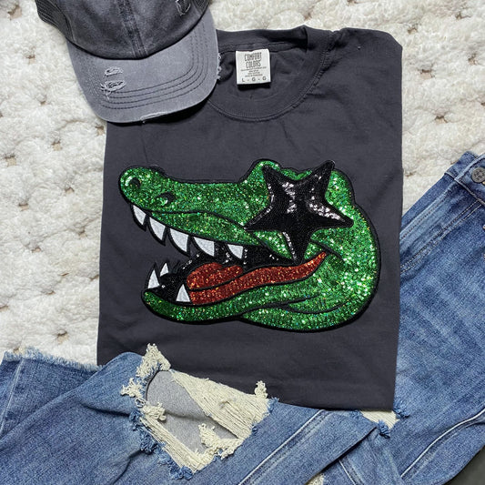 Sequin Gator with Starry Eyes Tee