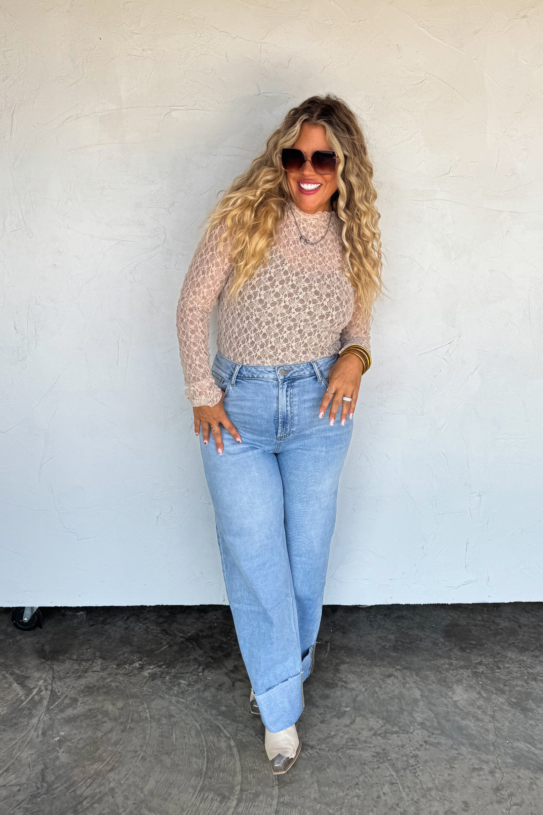 PREORDER- THE LENI WIDE CUFF JEAN