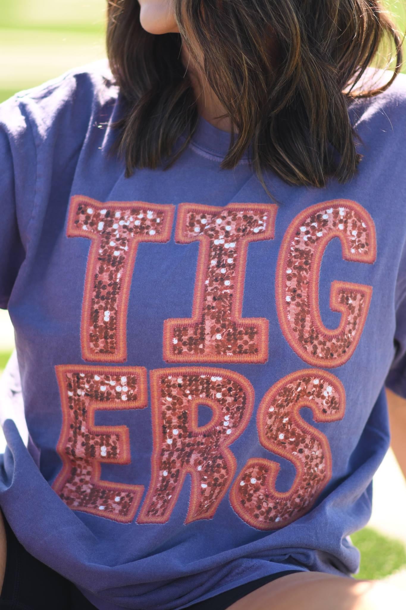 Tigers Faux Sequin Tee