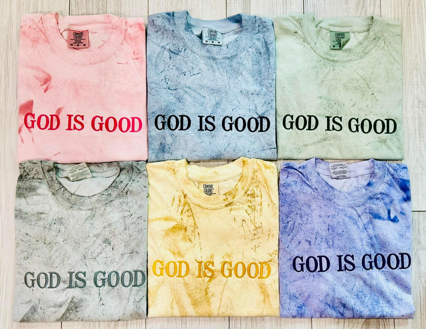 Purple God Is Good Embroidered Tee