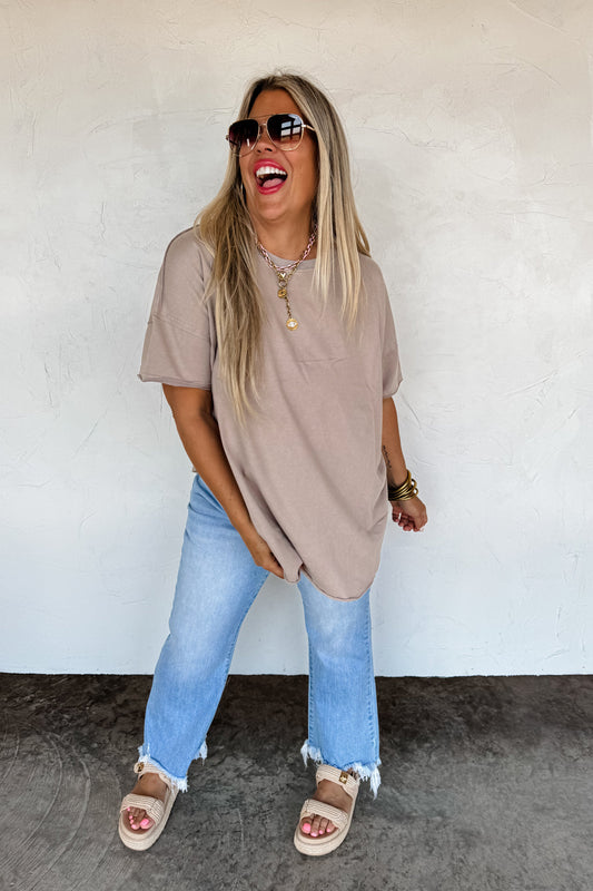 PREORDER- JOEY WASHED COTTON BOYFRIEND TEE