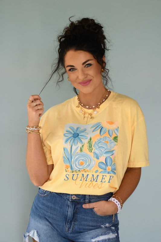 Summer Vibes Florals Tee