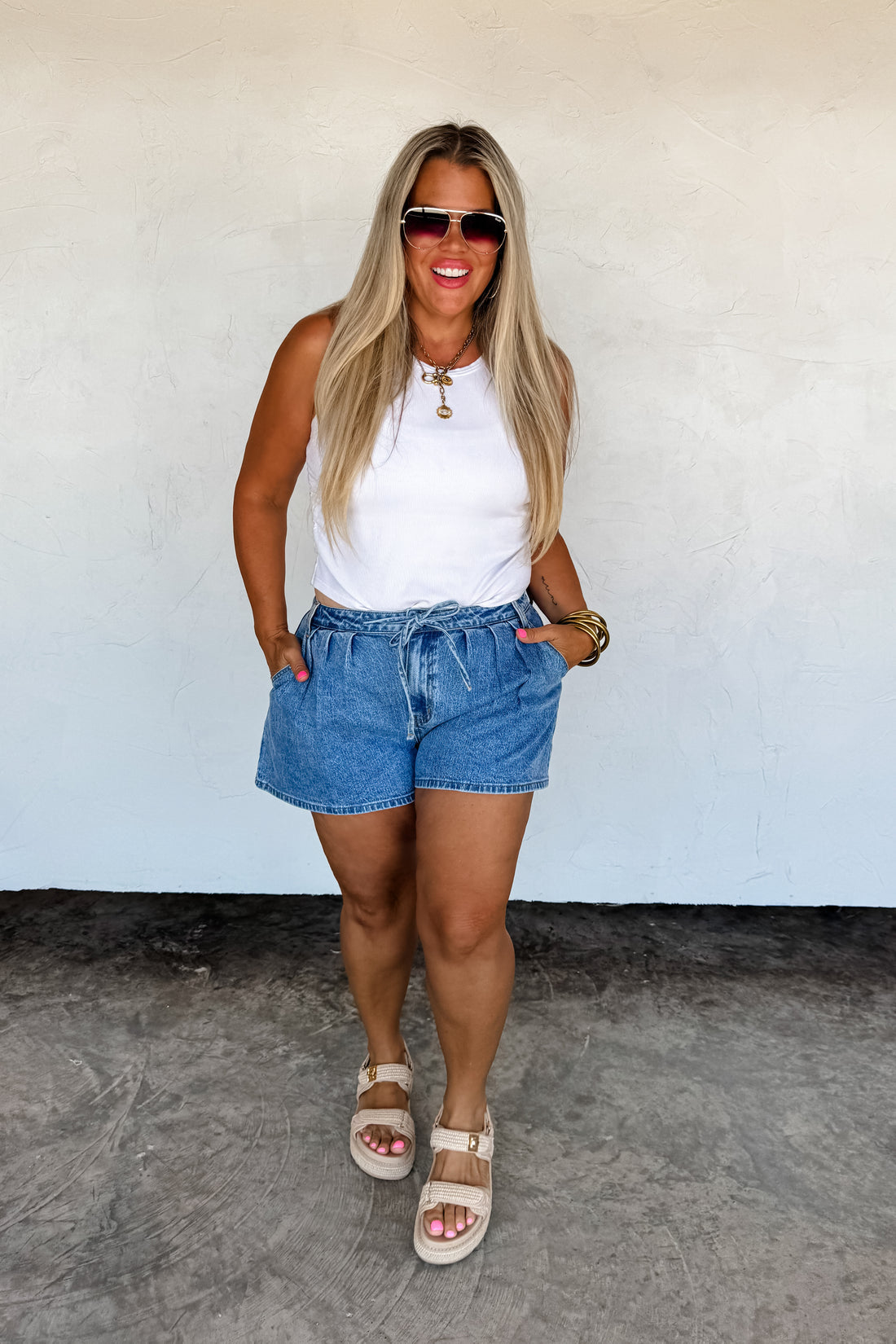 PREORDER- SUTTON PLEATED SHORTS
