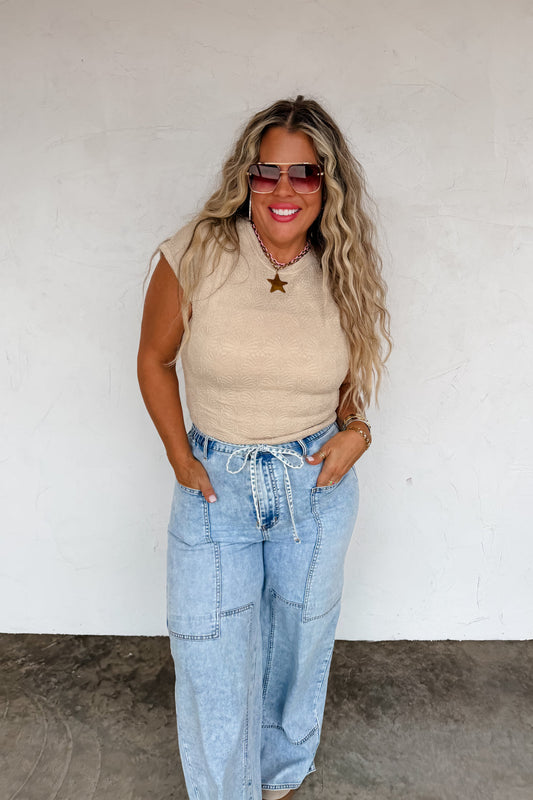 PREORDER- JOVIE TIE WAIST JEANS