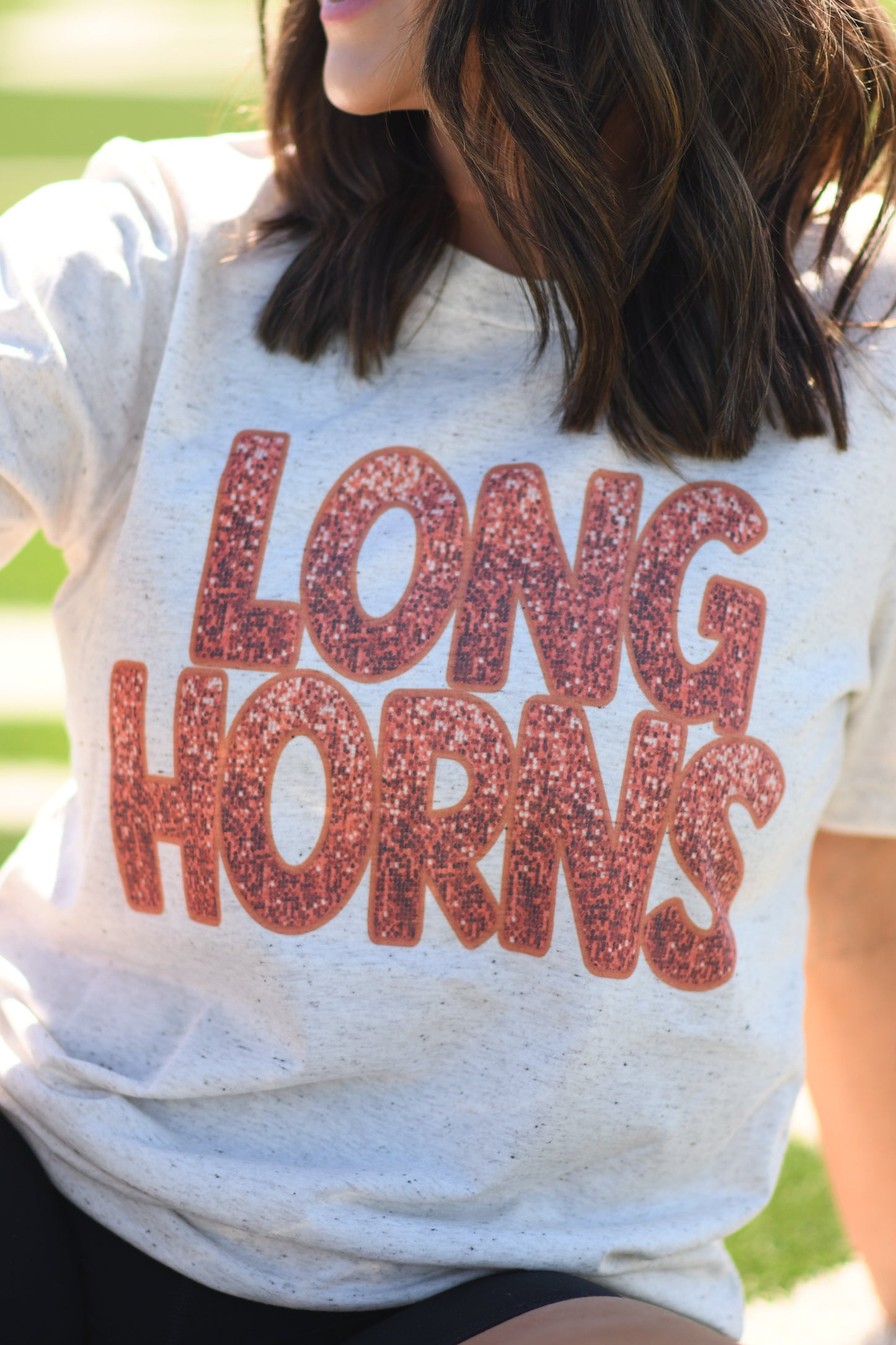 Longhorns Faux Sequins Tee