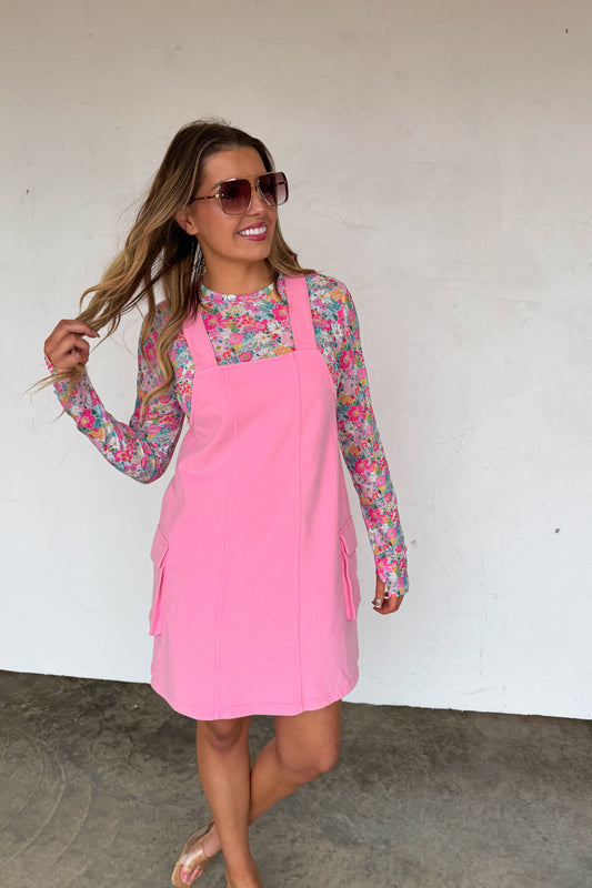 PREORDER- SPRING MILLIE OVERALL DRESS