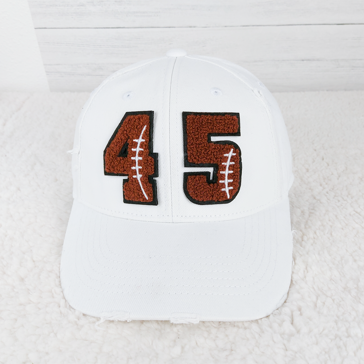 Denim Hat With Chenille Numbers (All Sports)