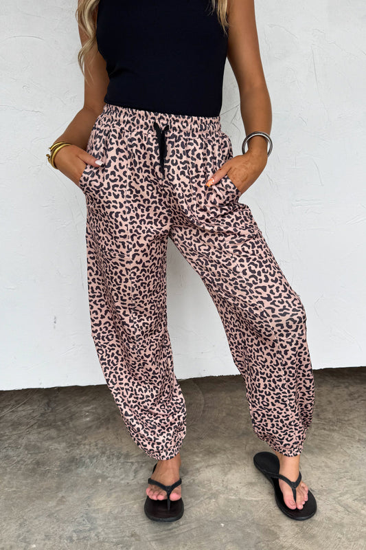 PREORDER- COCO CHEETAH JOGGER PANTS