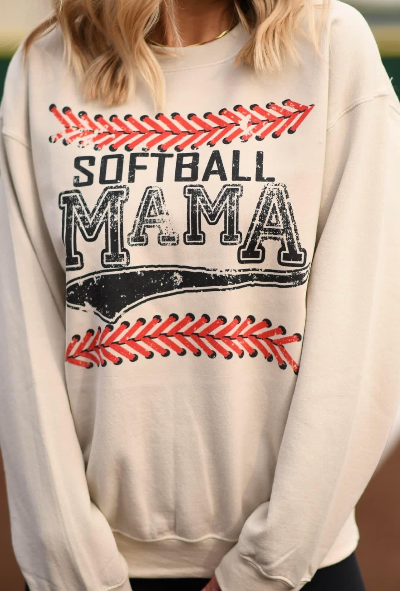 Softball Mama Stitches Tee/Sweatshirt