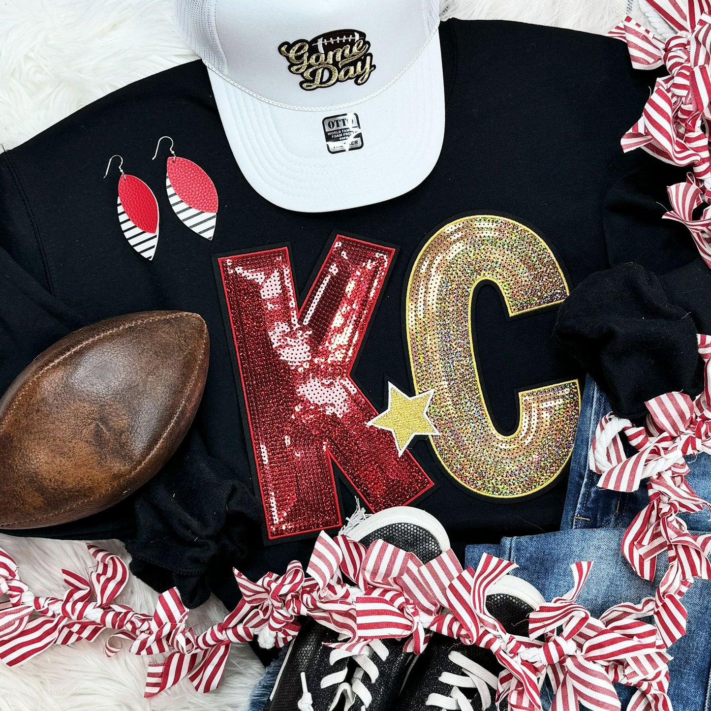 KC Sequin Patch Everyday Tee/Sweatshirt