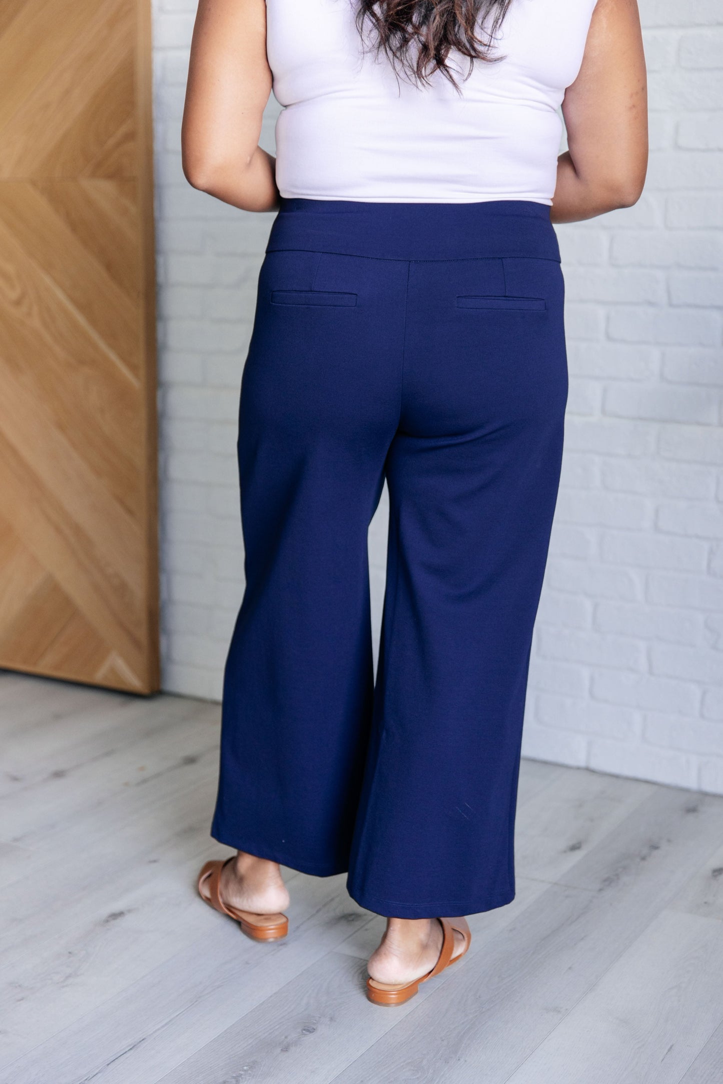 Magic Wide Leg Crop Pants in Navy {Matching Blazer}