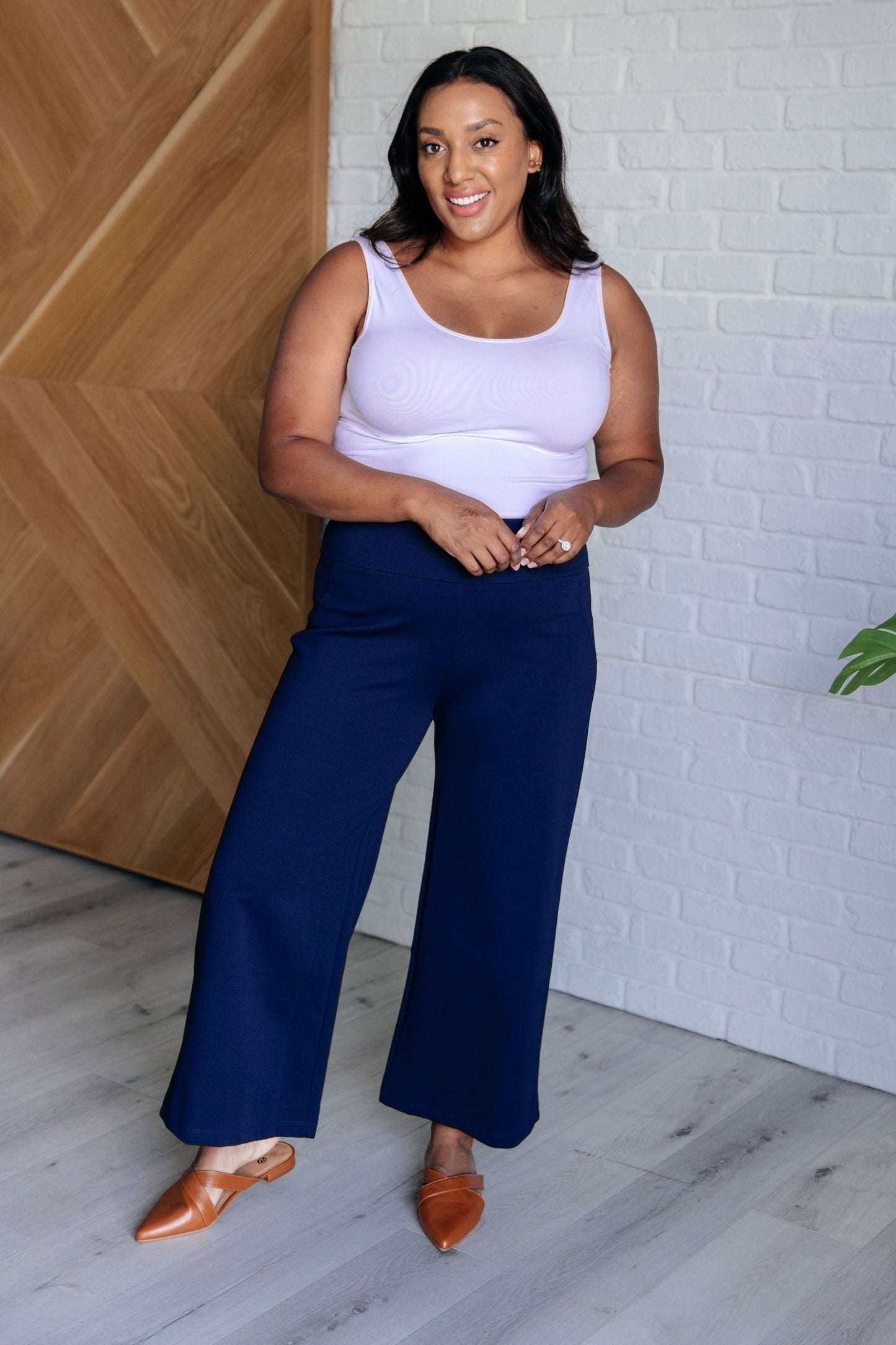 Magic Wide Leg Crop Pants in Navy {Matching Blazer}