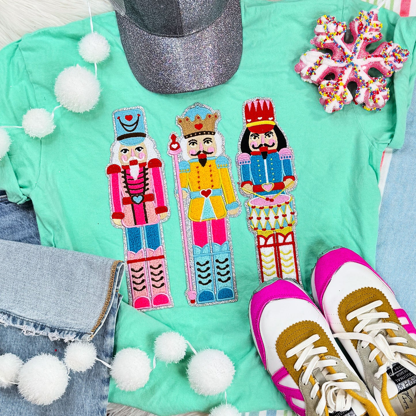 Nutcrackers (NEW COLORS) Chenille Embroidered Patch Tee