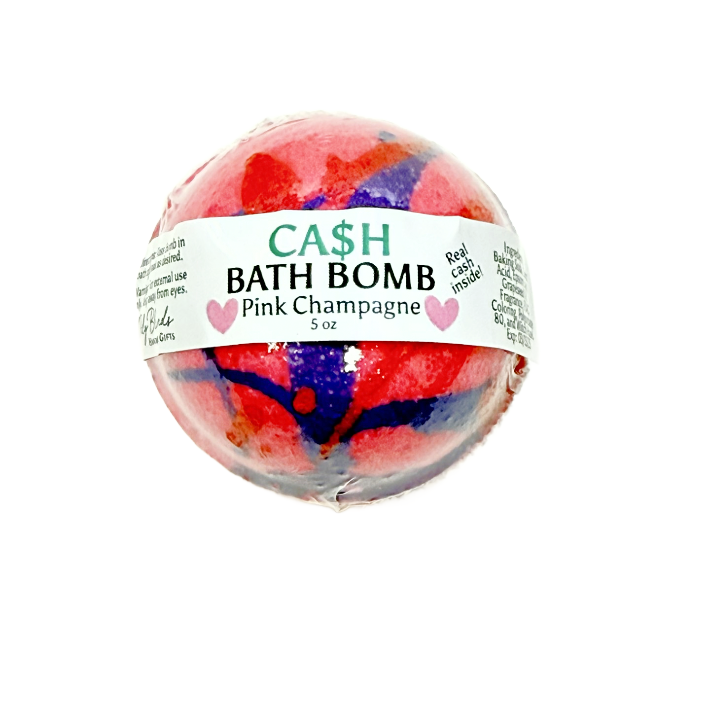 Valentines Day Cash Bath Bombs