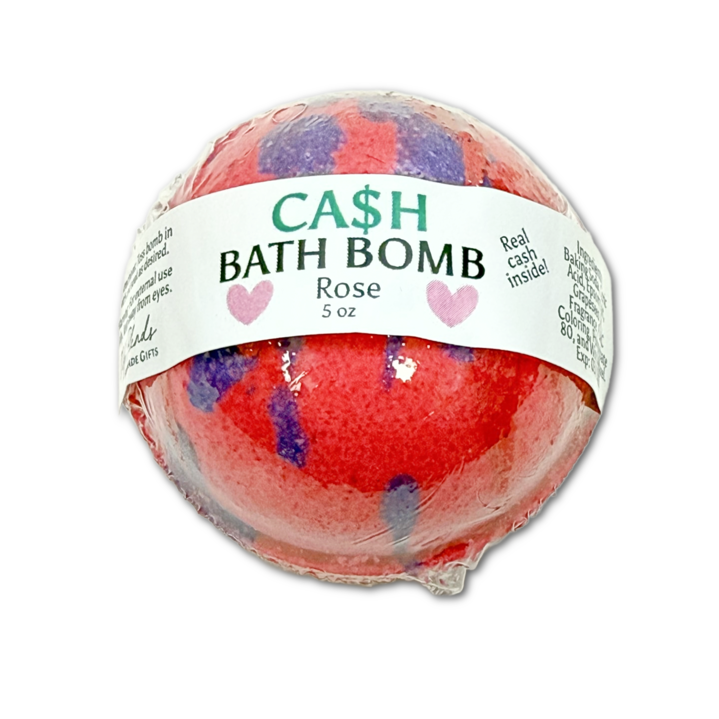 Valentines Day Cash Bath Bombs