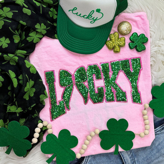 Sequin Lucky Patch Tee