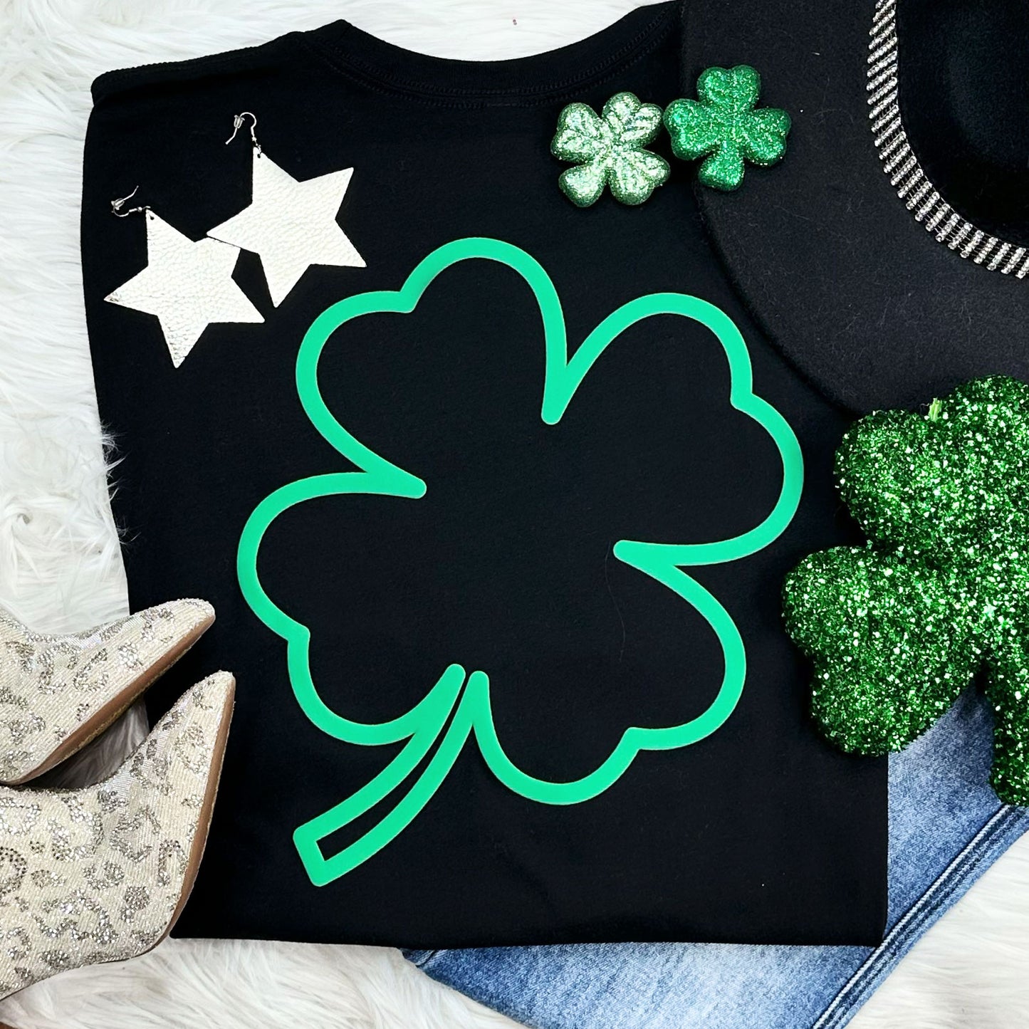 Shamrock PUFF Print Tee