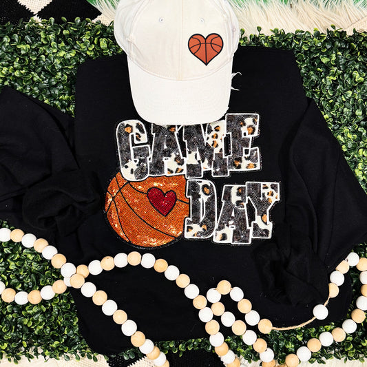 Basketball Leopard & Sequins Tee/Sweatshirt