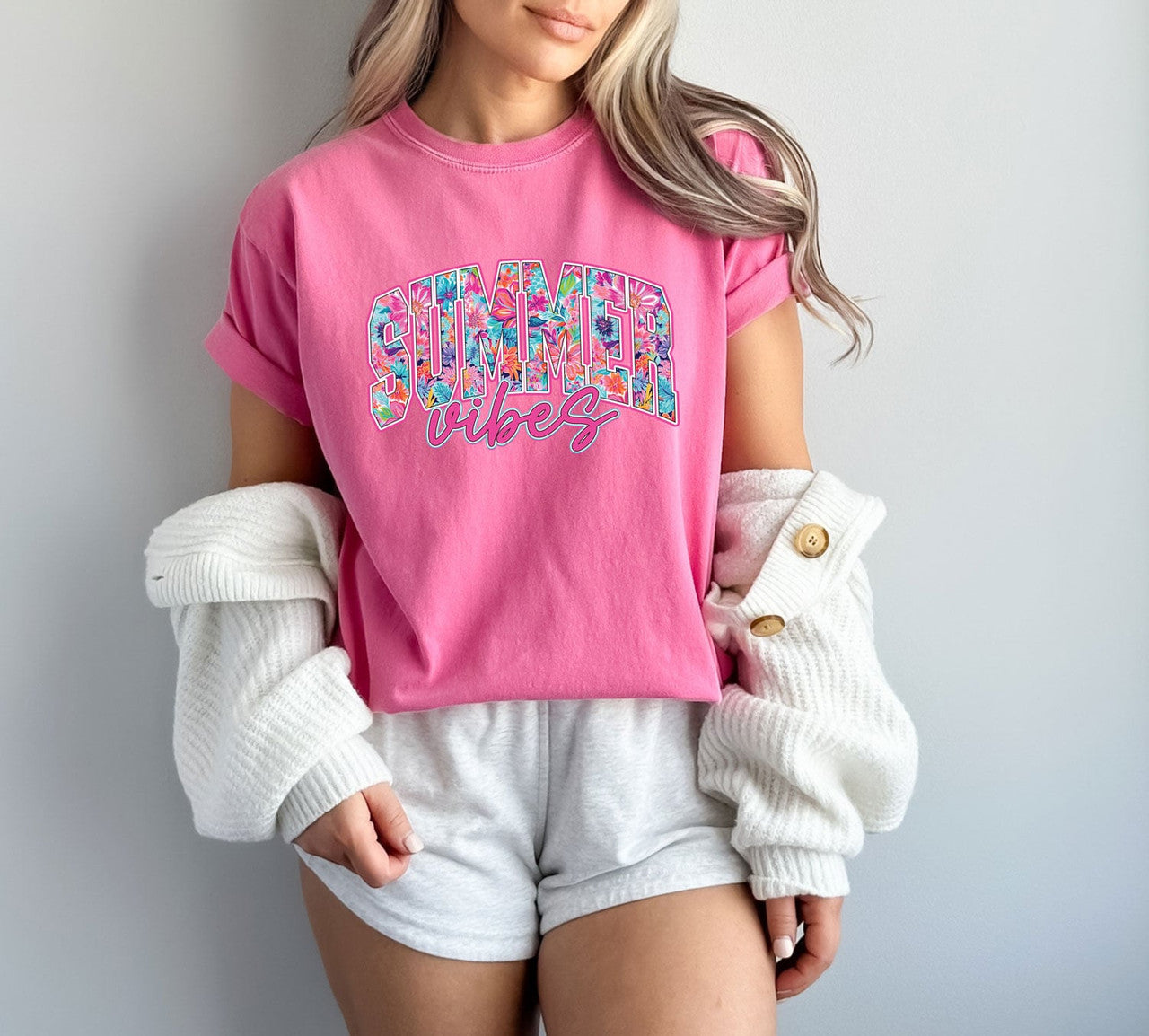 Summer Vibes Floral Tee