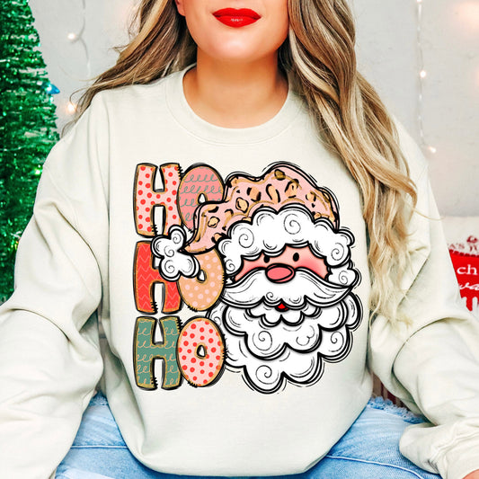 Leopard Santa Ho Ho Ho Sweatshirt
