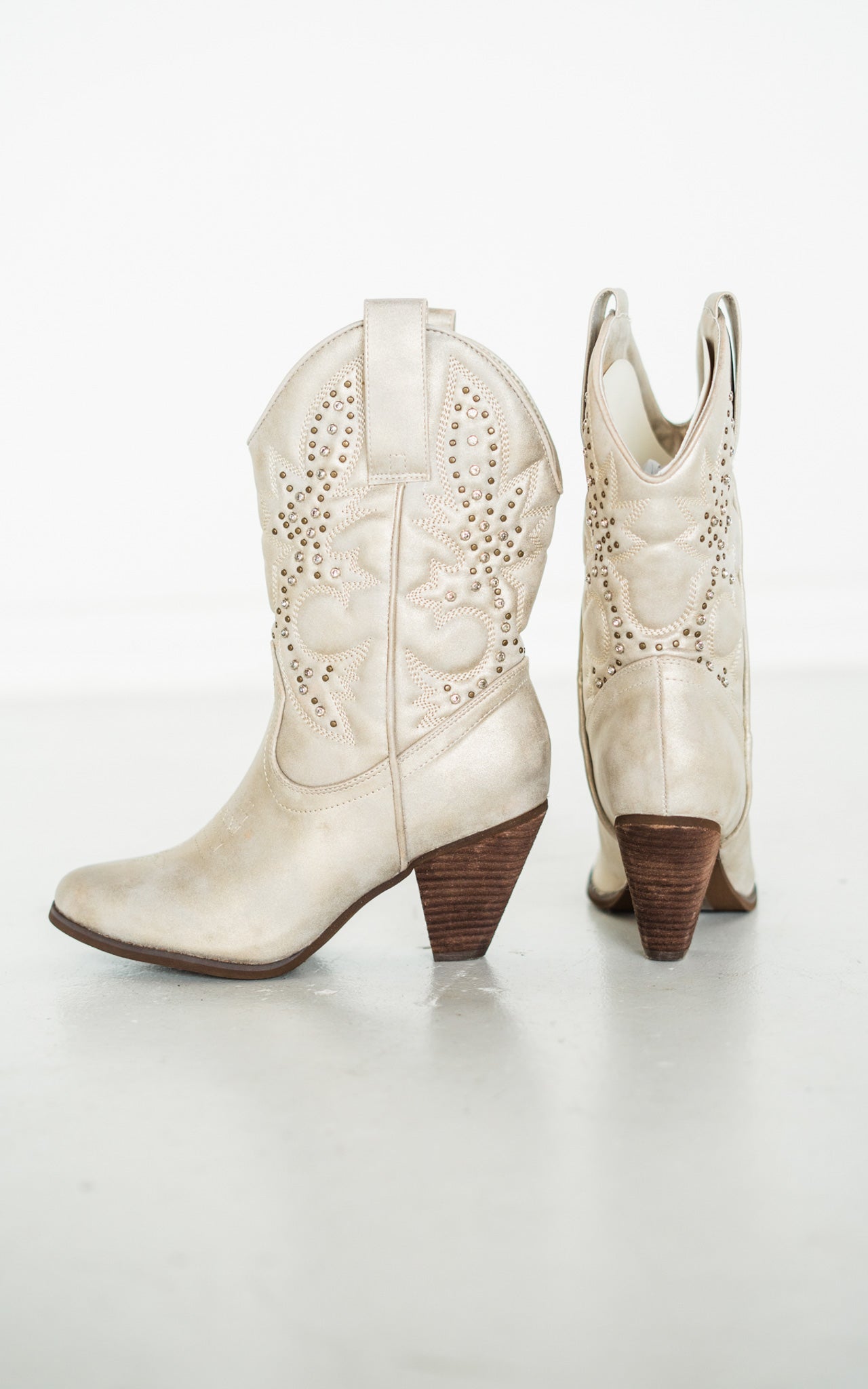 Houston Western Boots in Champagne