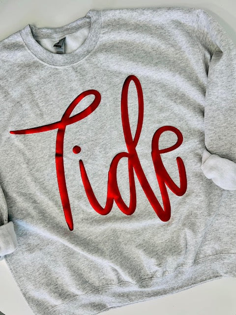 Custom Jumbo Cursive Puff Sweatshirt