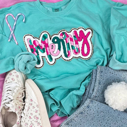 Colorful Merry Chenille Sweatshirt