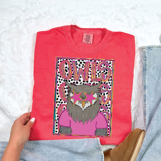 Owls Colorful Mascot Colorful Mascot Tee