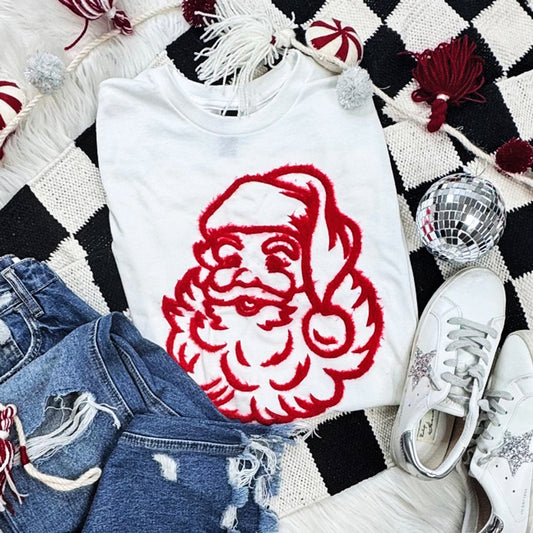 Fluffy Vintage Santa Tee