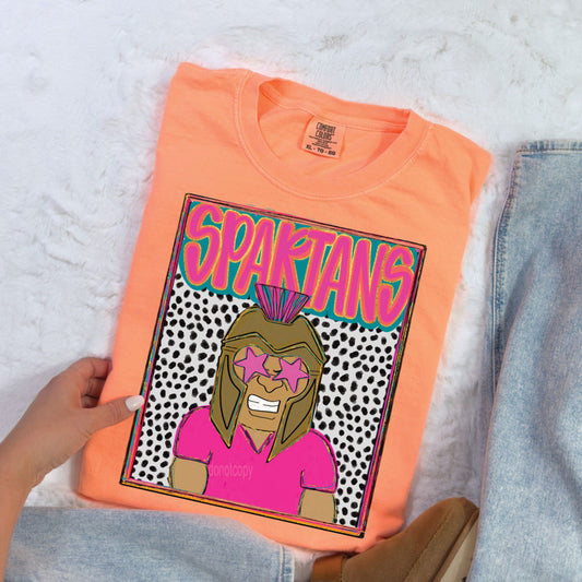 Spartans Colorful Mascot Tee